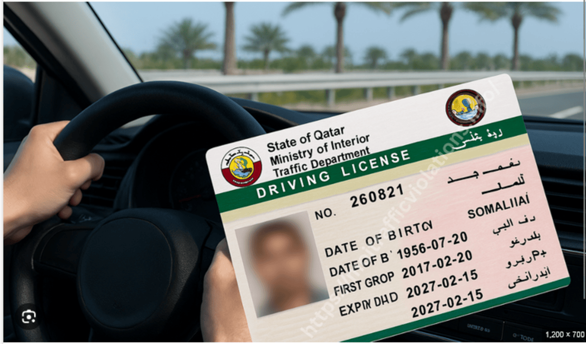 Qatar vehicle license renewal deadline, Metrash app, traffic law compliance”