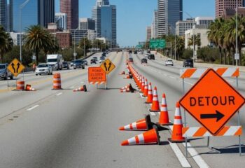 Traffic closure from Sheraton Intersection to Al Taawun Intersection in Doha, August 15–16, 2025, announced by Ashghal.
